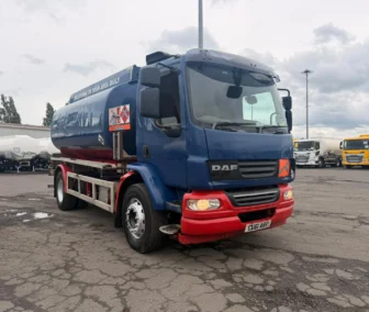 2011 DAF LF55.220 4x2 fuel tanker with 13,000 litre stainless steel barrel, CU61 ABX, available for worldwide export from Clugston International.